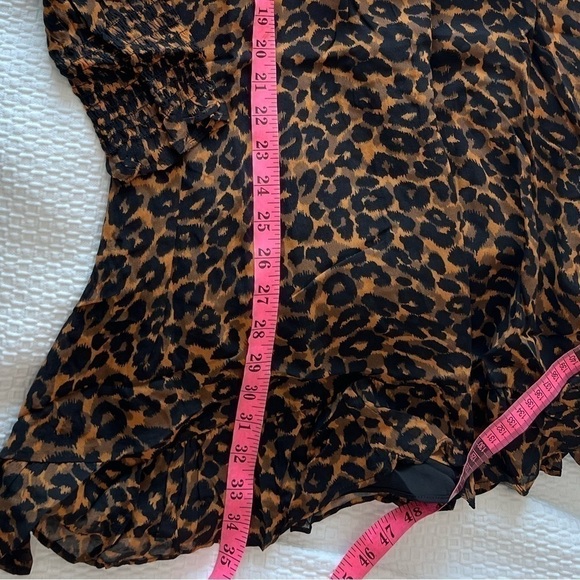 WHISTLES Classic Leopard Shirred Dress NWT - Picture 14 of 16
